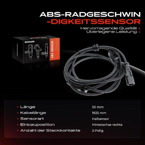 1x ABS Sensor Hinterachse rechts für Renault Twingo III BCA BCM 0.9L 1.0L Bj ab 2014 Bild 1x ABS Sensor Hinterachse rechts für Renault Twingo III BCA BCM 0.9L 1.0L Bj ab 2014