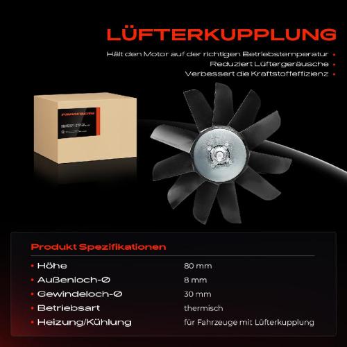 1x Lüfterkupplung Kühlerlüfte für Land Rover Defender LD L316 2.4L 2.5L 1998-2016 Bild 1x Lüfterkupplung Kühlerlüfte für Land Rover Defender LD L316 2.4L 2.5L 1998-2016