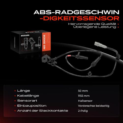 Frankberg 1x ABS Sensor Vorderachse beidseitig für Nissan Micra C III Note 1.4L 1.6L 1.0L 1.2L 1.5L 2003-2016 Bild Frankberg 1x ABS Sensor Vorderachse beidseitig für Nissan Micra C III Note 1.4L 1.6L 1.0L 1.2L 1.5L 2003-2016