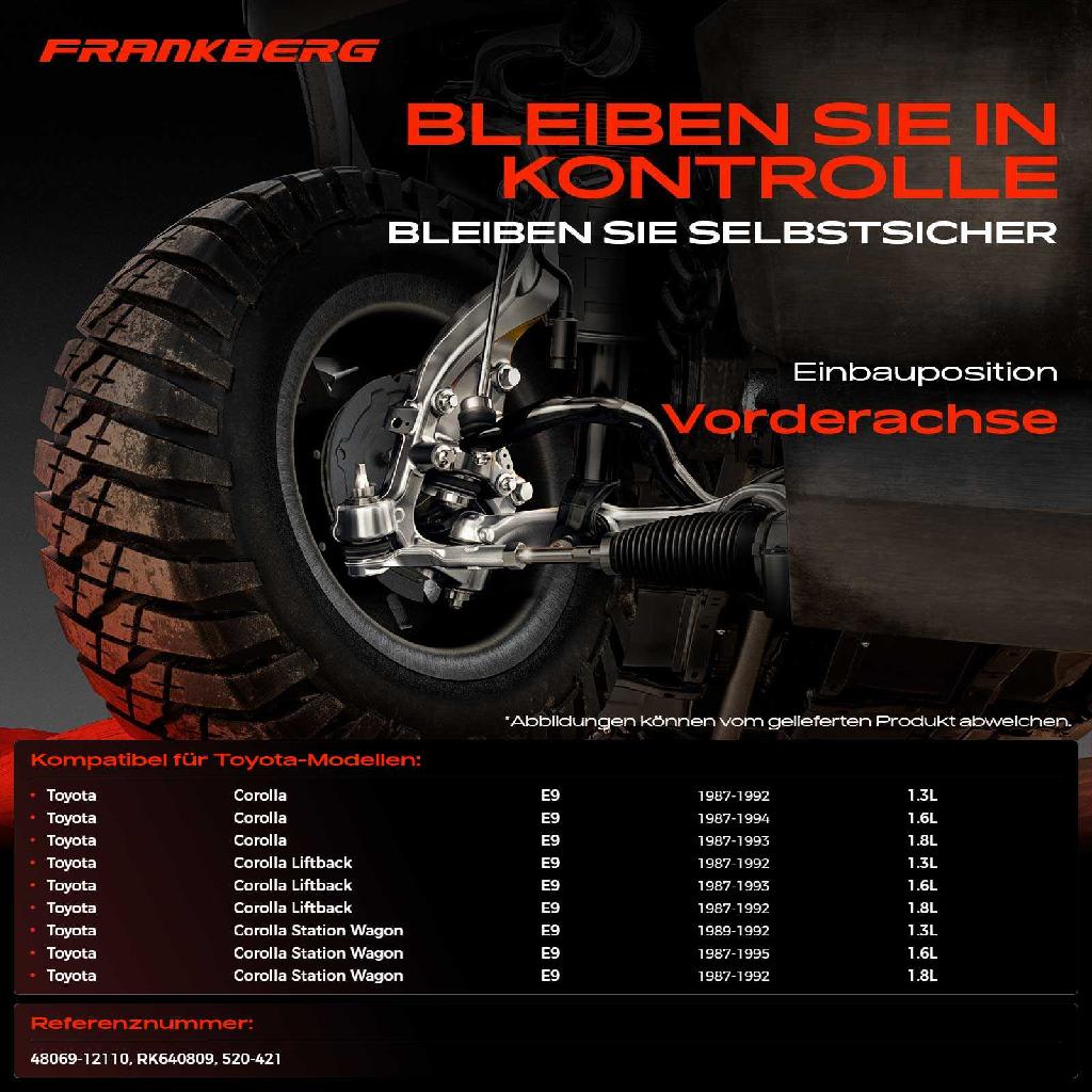 1x Querlenker Vorderachse für Toyota Corolla Compact Liftback Station Wagon 1.3L 1.6L 1.8L 1987-1995