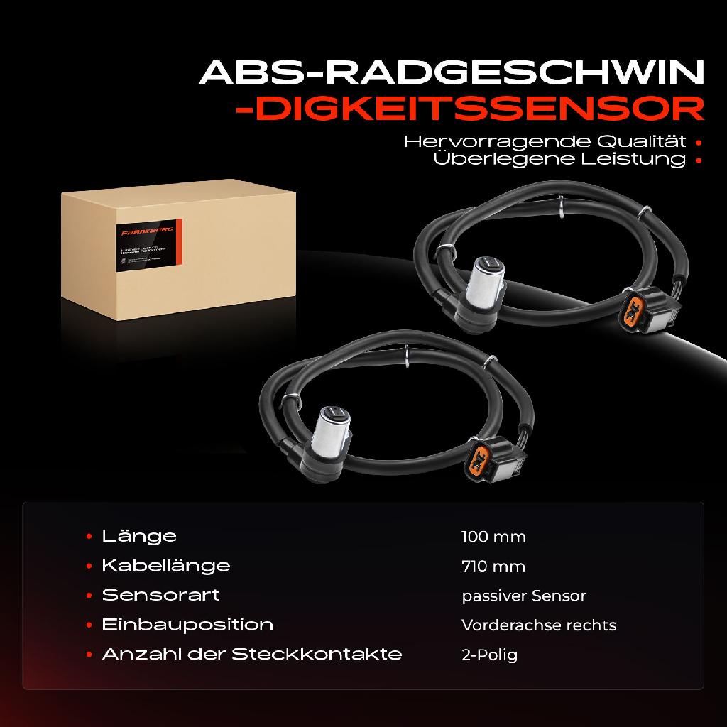 2x ABS Sensor Vorne Rechts für Mitsubishi Pajero Sport I K7 K9 2.5L 3.0L 1998-2008