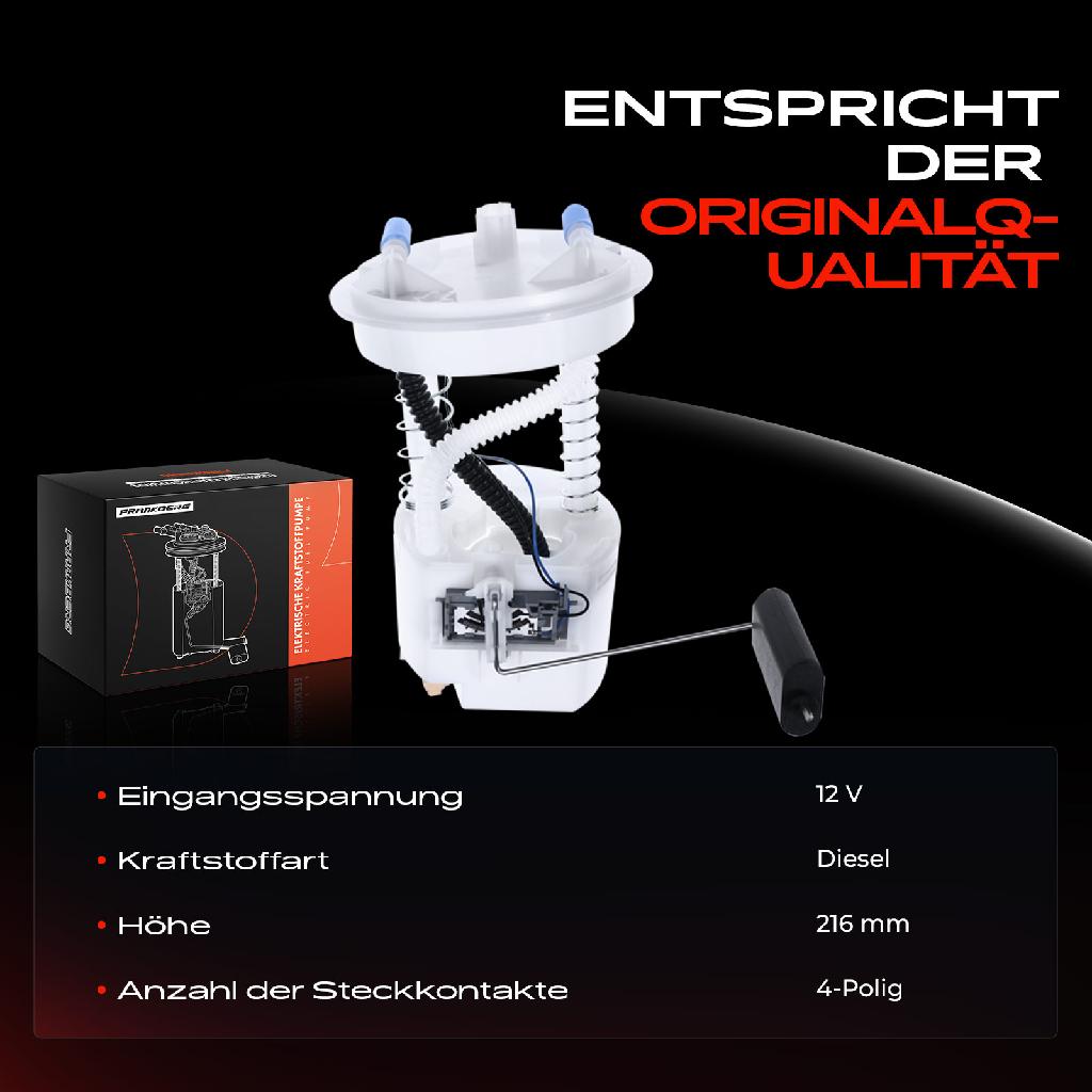 1x Kraftstoffpumpe für Ford Fiesta V JD JH Fiesta V Van Fiesta VI CB1 CCN Fiesta VI Van Fusion JU 2001-2017