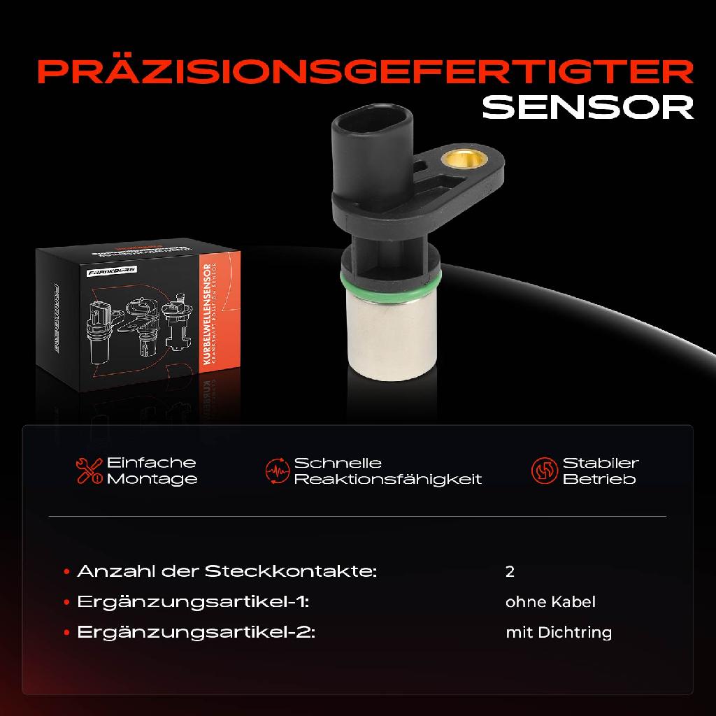 1x Kurbelwellensensor Impulsgeber für Opel Astra G Vectra B C Zafira A Fiat Croma 2.2L 2.3L