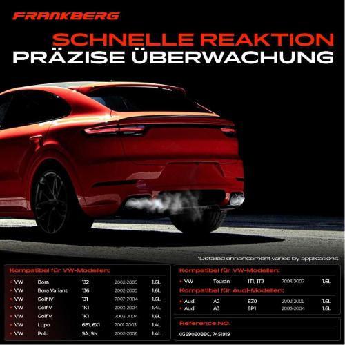 Frankberg 1x Abgastemperatursensor für VW Golf 4 5 Polo Bora Lupo Audi A2 A3 2001-2008 Bild Frankberg 1x Abgastemperatursensor für VW Golf 4 5 Polo Bora Lupo Audi A2 A3 2001-2008