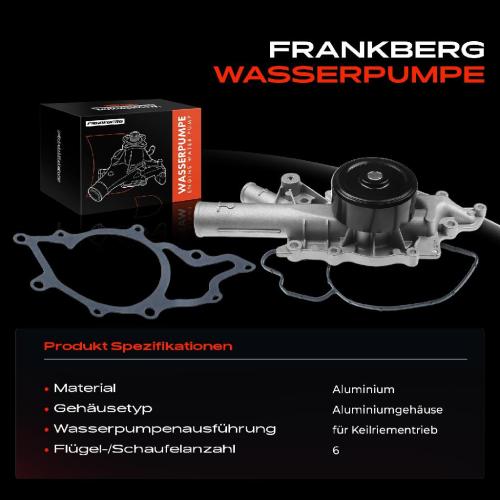 Frankberg 1x Wasserpumpe Kühlwasserpumpe für Mercedes-Benz C-Klasse W202 W203 S202 S203 W210 S210 CLK C209 Bild Frankberg 1x Wasserpumpe Kühlwasserpumpe für Mercedes-Benz C-Klasse W202 W203 S202 S203 W210 S210 CLK C209