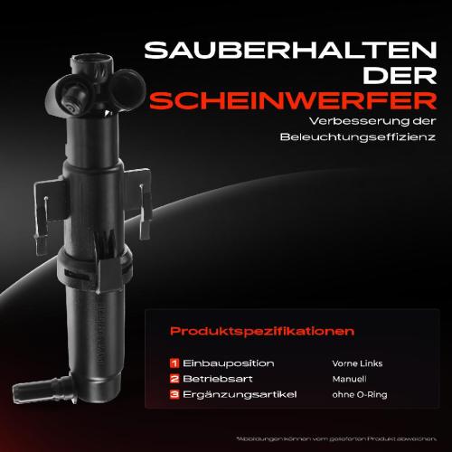 1x Scheinwerferreinigung Waschwasserdüse Vorne Links für BMW 5ER F07 F10 F11 F18 Bild 1x Scheinwerferreinigung Waschwasserdüse Vorne Links für BMW 5ER F07 F10 F11 F18