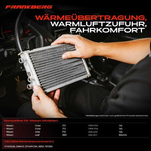 1x Wärmetauscher Innenraumheizung für Nissan Cube Z12 Juke F15 Leaf ZE0 1.5L 1.6L Bild 1x Wärmetauscher Innenraumheizung für Nissan Cube Z12 Juke F15 Leaf ZE0 1.5L 1.6L