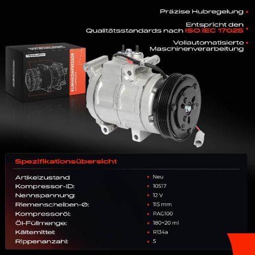 1x Klimakompressor für Mazda 3 BL 5 CW 3 Stufenheck 1.8L 2.0L 2009-2015 Bild 1x Klimakompressor für Mazda 3 BL 5 CW 3 Stufenheck 1.8L 2.0L 2009-2015