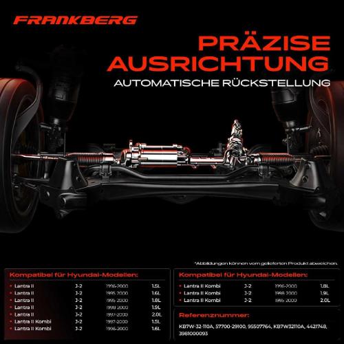 Frankberg 1x Lenkgetriebe Servolenkgetriebe für Hyundai Lantra II Lantra II Kombi J-2 1995-2000 Bild Frankberg 1x Lenkgetriebe Servolenkgetriebe für Hyundai Lantra II Lantra II Kombi J-2 1995-2000