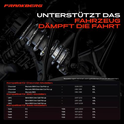 Frankberg 2x Fahrwerksfeder Hinterachse für Chevrolet Silverado 2500 Sierra 1500 Saab 9-5 YS3E 1997-2013 Bild Frankberg 2x Fahrwerksfeder Hinterachse für Chevrolet Silverado 2500 Sierra 1500 Saab 9-5 YS3E 1997-2013
