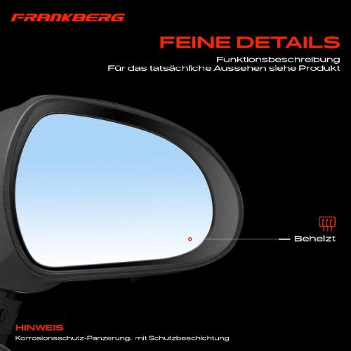 Frankberg 1x Außenspiegel Rechts für Peugeot 308 CC 308 I 308 SW I 2007-2014 Bild Frankberg 1x Außenspiegel Rechts für Peugeot 308 CC 308 I 308 SW I 2007-2014