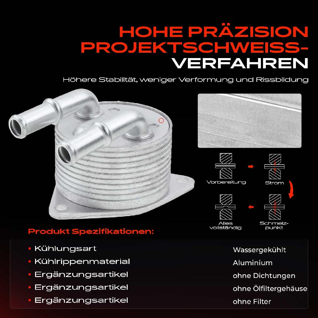 1x Ölkühler Motoröl für Citroën DS Opel Peugeot 1.2L 1.6L 2012-2021