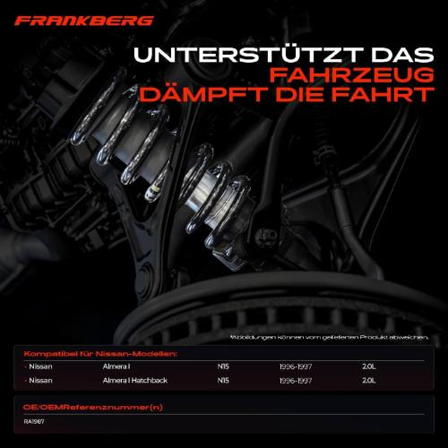 Frankberg 2x Fahrwerksfeder Vorderachse für Nissan Almera I N15 Almera I Hatchback 2.0L 1996-1997 Bild Frankberg 2x Fahrwerksfeder Vorderachse für Nissan Almera I N15 Almera I Hatchback 2.0L 1996-1997
