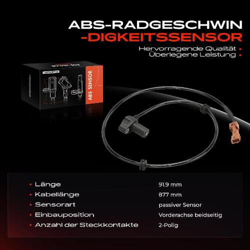 Frankberg 1x ABS Sensor Vorderachse beidseitig für Saab 9-5 Kombi 1.9L 2.0L 2.2L 2.3L 3.0L 1997-2009 Bild Frankberg 1x ABS Sensor Vorderachse beidseitig für Saab 9-5 Kombi 1.9L 2.0L 2.2L 2.3L 3.0L 1997-2009
