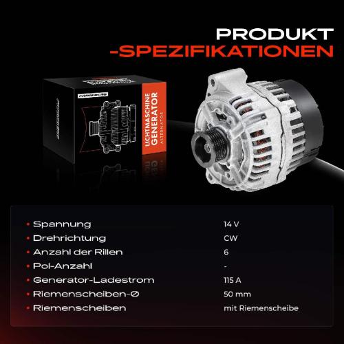 1x Lichtmaschine Generator für VW LT Mercedes-Benz W202 W463 B901 R129 W638 Bild 1x Lichtmaschine Generator für VW LT Mercedes-Benz W202 W463 B901 R129 W638