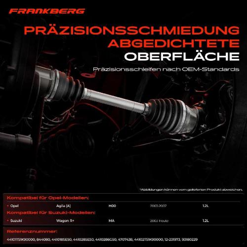 1x Antriebswelle Gelenksatz Vorderachse für Opel Agila A H00 Suzuki Wagon R Schrägheck Bild 1x Antriebswelle Gelenksatz Vorderachse für Opel Agila A H00 Suzuki Wagon R Schrägheck