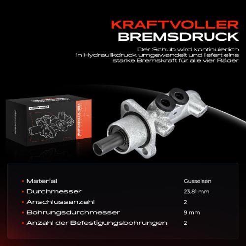 1x Hauptbremszylinder Bremszylinder für Fiat Doblo Kasten MPV 223 1.2L-1.9L 2001-2005 Bild 1x Hauptbremszylinder Bremszylinder für Fiat Doblo Kasten MPV 223 1.2L-1.9L 2001-2005