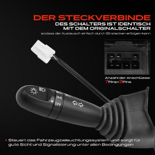 1x Kombischalter Lenkstockschalter für Chevrolet Lacetti J200 Nubira Kombi\Stufenheck 1.8L Bild 1x Kombischalter Lenkstockschalter für Chevrolet Lacetti J200 Nubira Kombi\Stufenheck 1.8L