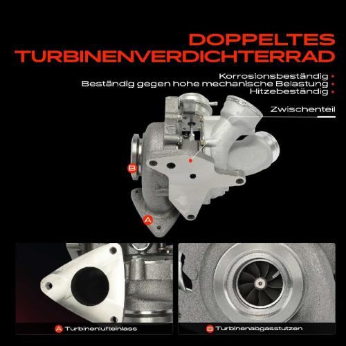 1x Abgasturbolader für VW Touareg 7L6 7L7 7LA 2.5L 2003-2010 Bild 1x Abgasturbolader für VW Touareg 7L6 7L7 7LA 2.5L 2003-2010