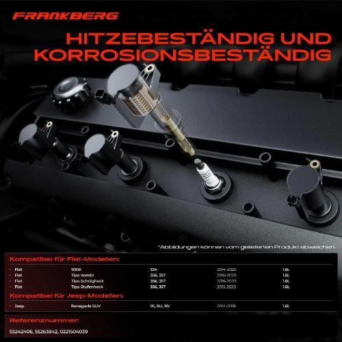 4x Zündmodul Zündspule für Fiat 500X Tipo Kombi Schrägheck Stufenheck Jeep Renegade SUV 1.6L 2014-2020 Bild 4x Zündmodul Zündspule für Fiat 500X Tipo Kombi Schrägheck Stufenheck Jeep Renegade SUV 1.6L 2014-2020