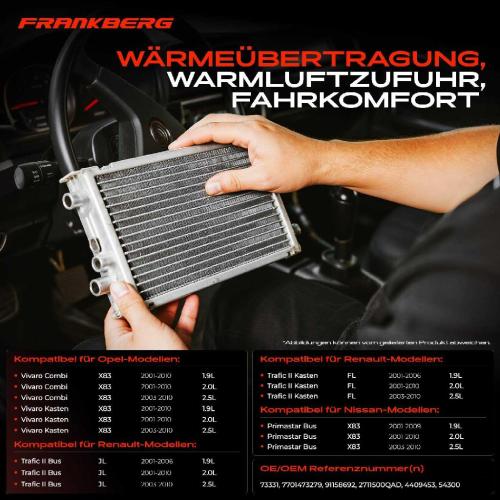 1x Wärmetauscher Innenraumheizung für Nissan Primastar Opel Vivaro Renault Trafic Bild 1x Wärmetauscher Innenraumheizung für Nissan Primastar Opel Vivaro Renault Trafic
