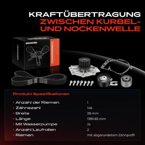 1x Zahnriemensatz Zahnriemen Wasserpumpe für Volvo S80 I 184 2.9 XC90 I 275 T6 Bild 1x Zahnriemensatz Zahnriemen Wasserpumpe für Volvo S80 I 184 2.9 XC90 I 275 T6