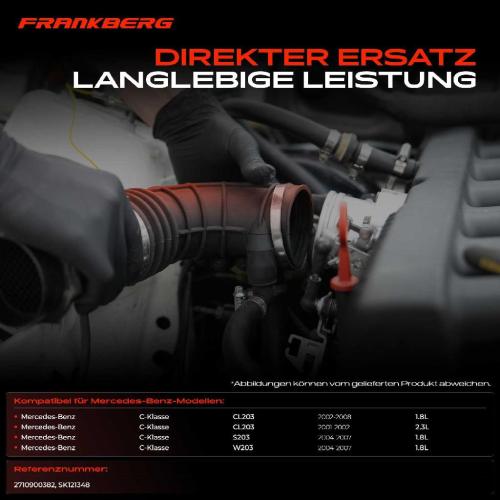 1x Ansaugschlauch, Luftfilter für Mercedes-Benz C-Klasse Coupe T-Model W203 CL203 S203 Bild 1x Ansaugschlauch, Luftfilter für Mercedes-Benz C-Klasse Coupe T-Model W203 CL203 S203