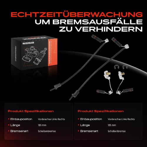4x Warnkontakt Bremsbelagverschleiß Vorderachse für Mercedes-Benz M-Klasse W163 1998-2005 Bild 4x Warnkontakt Bremsbelagverschleiß Vorderachse für Mercedes-Benz M-Klasse W163 1998-2005