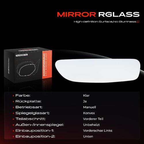 1x Spiegelglas Außenspiegel links für Fiat Doblo Cargo Opel Combo Kasten/MPV Bild 1x Spiegelglas Außenspiegel links für Fiat Doblo Cargo Opel Combo Kasten/MPV