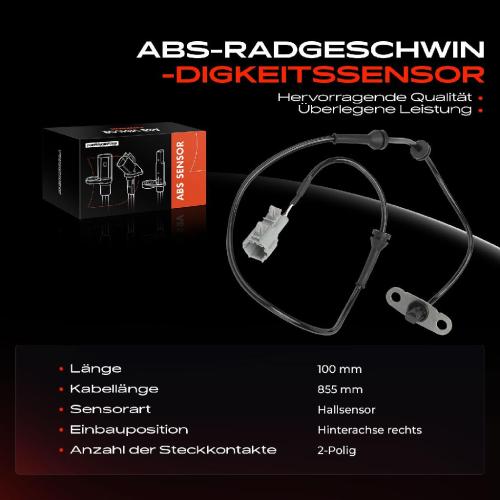 Frankberg 1x ABS Sensor Hinterachse rechts für Nissan Navara D22 NP300 Navara D40 2.5L 3.0L Bj ab 2001 Bild Frankberg 1x ABS Sensor Hinterachse rechts für Nissan Navara D22 NP300 Navara D40 2.5L 3.0L Bj ab 2001
