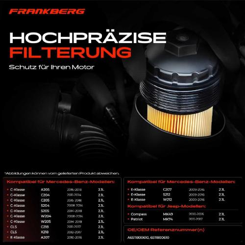 1x Ölfiltergehäuse für Mercedes-Benz W204 W205 W212 B906 W447 Bild 1x Ölfiltergehäuse für Mercedes-Benz W204 W205 W212 B906 W447