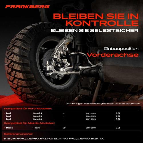 1x Querlenker Satz Vorderachse für Ford Maverick Mazda Tribute EP 2.0L 2.3L 3.0L 2000-2008 Bild 1x Querlenker Satz Vorderachse für Ford Maverick Mazda Tribute EP 2.0L 2.3L 3.0L 2000-2008