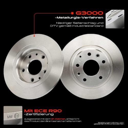 Frankberg 2x Bremsscheiben Hinterachse für Mazda CX-3 DK 1.5L 2.0L Bj ab 2015 Bild Frankberg 2x Bremsscheiben Hinterachse für Mazda CX-3 DK 1.5L 2.0L Bj ab 2015