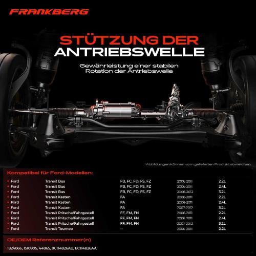 1x Lagerung Gelenkwelle Kardanwellenlager für Ford Transit Bus FA FF FM Tourneo Bild 1x Lagerung Gelenkwelle Kardanwellenlager für Ford Transit Bus FA FF FM Tourneo