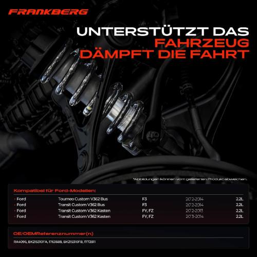 Frankberg 2x Fahrwerksfeder Vorderachse für Ford Tourneo Transit Custom V362 F3 FY FZ 2.2L Bild Frankberg 2x Fahrwerksfeder Vorderachse für Ford Tourneo Transit Custom V362 F3 FY FZ 2.2L