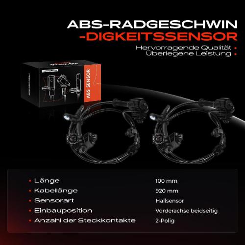 2x ABS Sensor Vorne für Mazda 3 BM BN 3 Stufenheck 1.5L 1.6L 2.0L 2.2L 2013-2019 Bild 2x ABS Sensor Vorne für Mazda 3 BM BN 3 Stufenheck 1.5L 1.6L 2.0L 2.2L 2013-2019