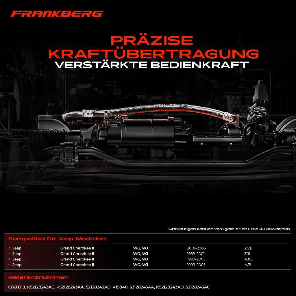 1x Seilzug Feststellbremse Vorderachse beidseitig für Jeep Grand Cherokee 2 WG WJ 4.7L