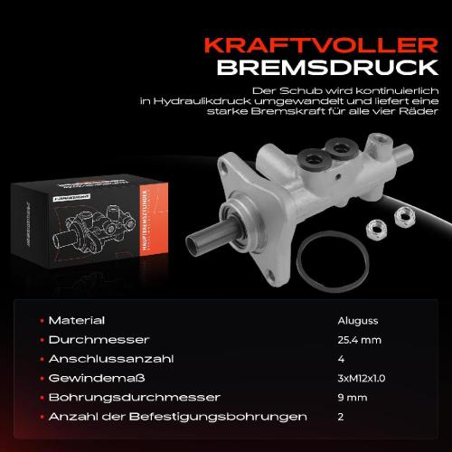 1x Hauptbremszylinder Bremszylinder für Mercedes-Benz C-Klasse W203 S203 CL203 CLK C209 SLK R170 Bild 1x Hauptbremszylinder Bremszylinder für Mercedes-Benz C-Klasse W203 S203 CL203 CLK C209 SLK R170