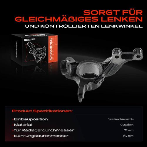 1x Achsschenkel Radaufhängung Vorderachse Rechts für Honda Jazz II GD GE2 GE3 2002-2008 Bild 1x Achsschenkel Radaufhängung Vorderachse Rechts für Honda Jazz II GD GE2 GE3 2002-2008