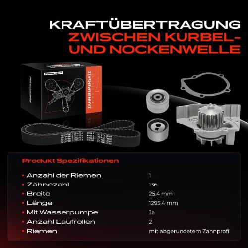 1x Zahnriemensatz Zahnriemen Wasserpumpe für Citroën Xantia Xsara Peugeot 306 406 Bild 1x Zahnriemensatz Zahnriemen Wasserpumpe für Citroën Xantia Xsara Peugeot 306 406