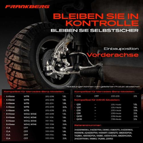 2x Spurstangenkopf Vorderachse für Mercedes-Benz A-Klasse W176 W242 W246 C117 X117 X156 Infiniti Bild 2x Spurstangenkopf Vorderachse für Mercedes-Benz A-Klasse W176 W242 W246 C117 X117 X156 Infiniti