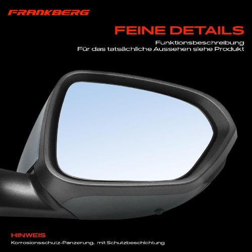 Frankberg 1x Außenspiegel Rechts für Dacia Duster HM 1.0L 1.2L 1.3L 1.5L 1.6L 2017-2024 Bild Frankberg 1x Außenspiegel Rechts für Dacia Duster HM 1.0L 1.2L 1.3L 1.5L 1.6L 2017-2024