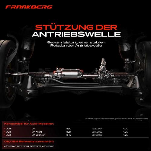 1x Lagerung Gelenkwelle Kardanwellenlager für Audi A4 8EC Avant 8ED Cabriolet 8HE 2.4L Bild 1x Lagerung Gelenkwelle Kardanwellenlager für Audi A4 8EC Avant 8ED Cabriolet 8HE 2.4L