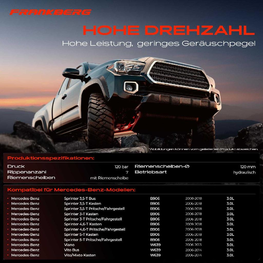 1x Servopumpe hydraulisch für Mercedes-Benz 906 W639 W203 W204 S204 C209 S211 W211 X204 W164 W251