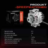 1x Lichtmaschine Generator für Mercedes-Benz W204 S204 C218 X218 W212 S212