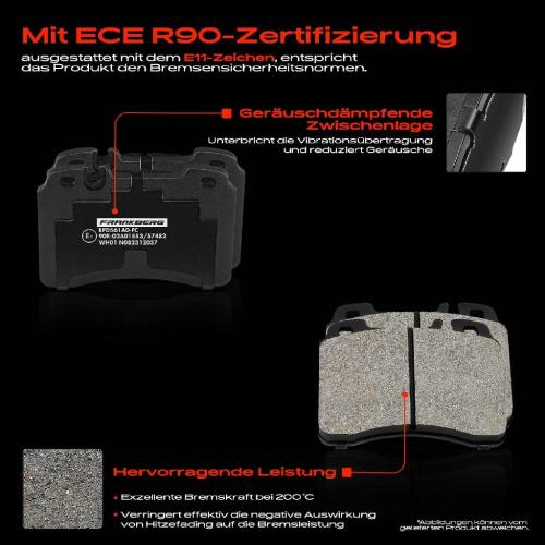 Frankberg 4x Bremsbel ge Vorderachse f r Mercedes-Benz C124 W124 S124 W124 A124 C124 S124 1992-1998 Bild Frankberg 4x Bremsbel ge Vorderachse f r Mercedes-Benz C124 W124 S124 W124 A124 C124 S124 1992-1998