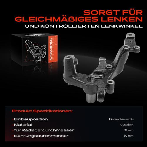 1x Achsschenkel Radaufhängung Hinterachse Rechts für VW Golf V/VI Jetta 3 Touran Audi A3 8P Skoda Seat Bild 1x Achsschenkel Radaufhängung Hinterachse Rechts für VW Golf V/VI Jetta 3 Touran Audi A3 8P Skoda Seat
