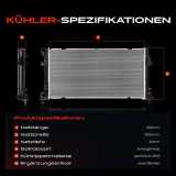 1x Kühler Wasserkühler Motorkühler für Audi A1 Skoda Rapid 1.6 TDi