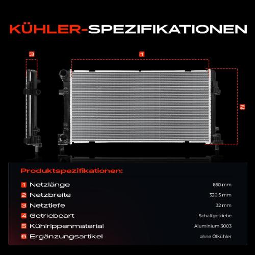 Frankberg 1x Kühler Wasserkühler Motorkühler für Audi A1 Skoda Rapid 1.6 TDi Bild Frankberg 1x Kühler Wasserkühler Motorkühler für Audi A1 Skoda Rapid 1.6 TDi