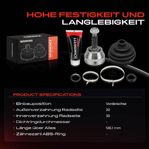 Frankberg 1x Antriebswelle Gelenksatz Vorderachse für VW Polo Classic Coupe 80 86C 1981-1994 Bild Frankberg 1x Antriebswelle Gelenksatz Vorderachse für VW Polo Classic Coupe 80 86C 1981-1994